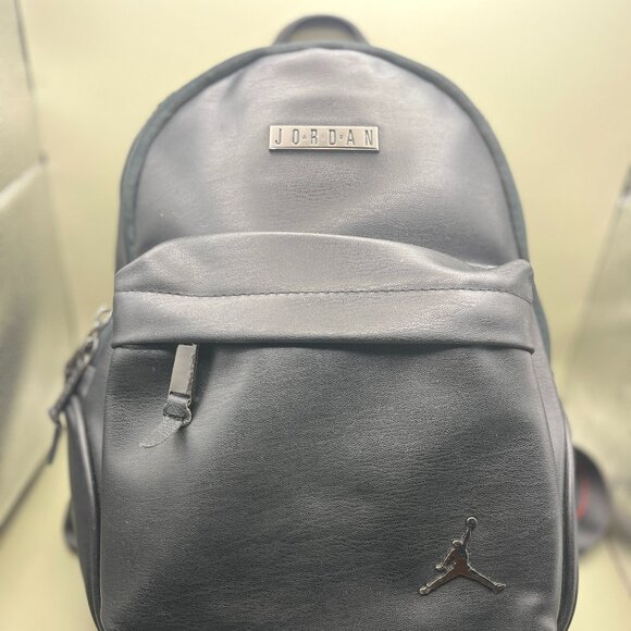 Nike Air Jordan Regal Mini Black Leather Backpack - Picture 1 of 9